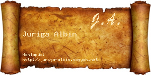Juriga Albin névjegykártya